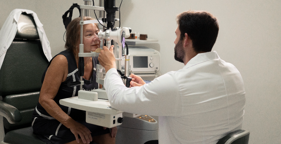 queda em consultas oftalmológicas