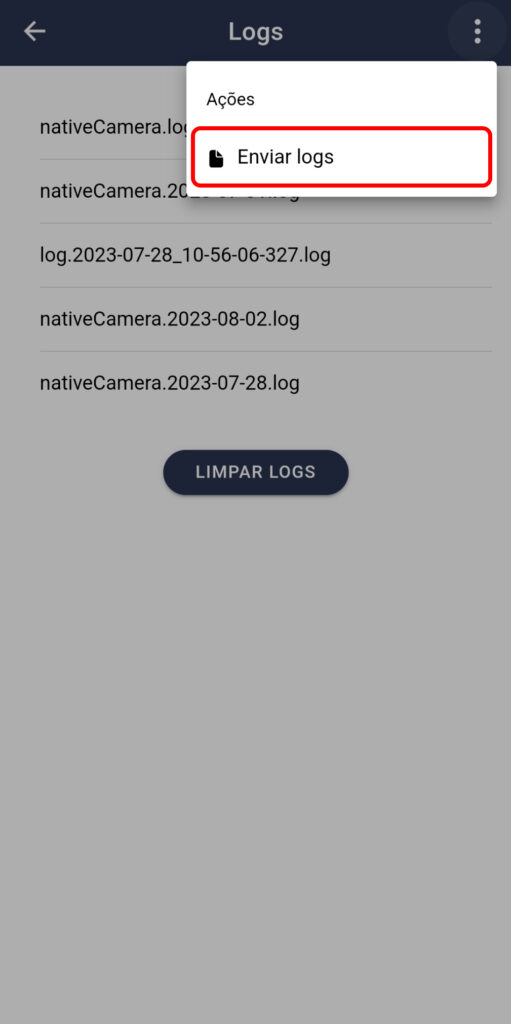 Faq Como Enviar Os Logs Do Dispositivo 6